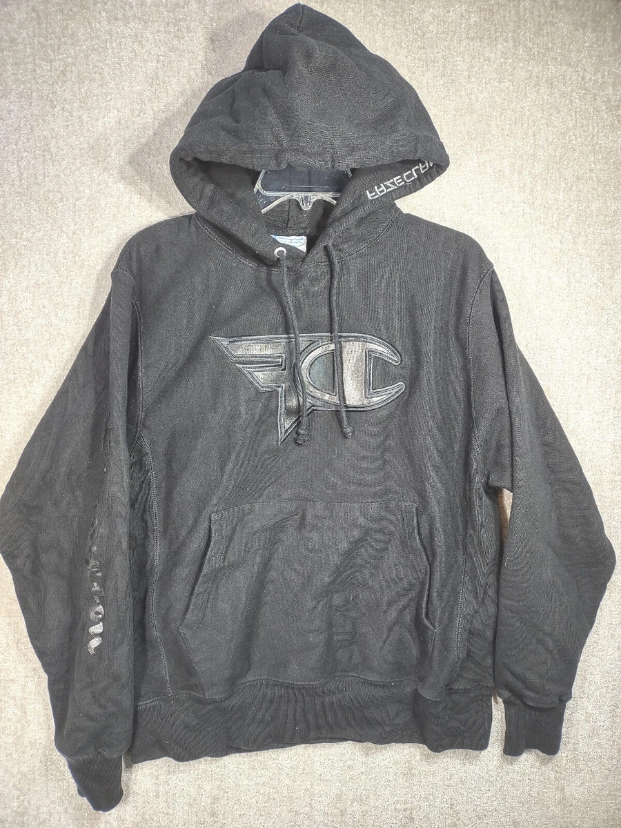 tryk minus fingeraftryk Faze Clan x Champion Reverse Weave Hoodie Size M Black | eBay