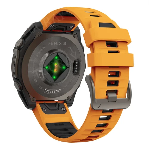 Quick Fit Strap For Garmin Fenix 8 E 7 7X 6 6S 6X 5X 5Plus 3 Silicone Watch Band - Picture 18 of 71