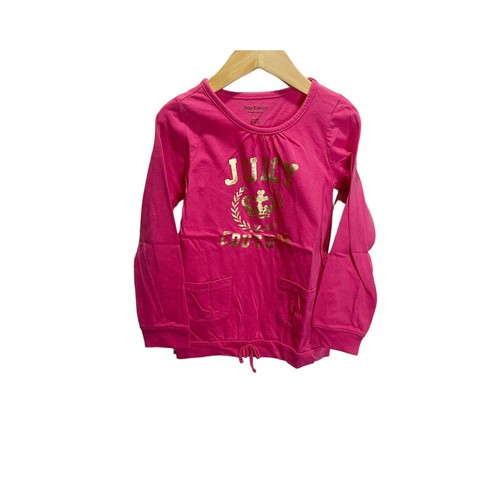 Girls Juicy Couture Pink Long Sleeve Pullover Graphic Top size 6 Y2K Casual - 第 1/4 張圖片