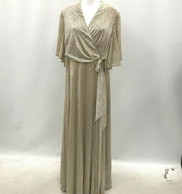 gold wrap maxi dress