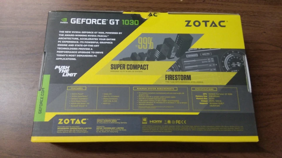 Zotac GeForce GT1030 2GB DDR5 Low Profile Graphic Card with low profile bracket - Image 2 of 4