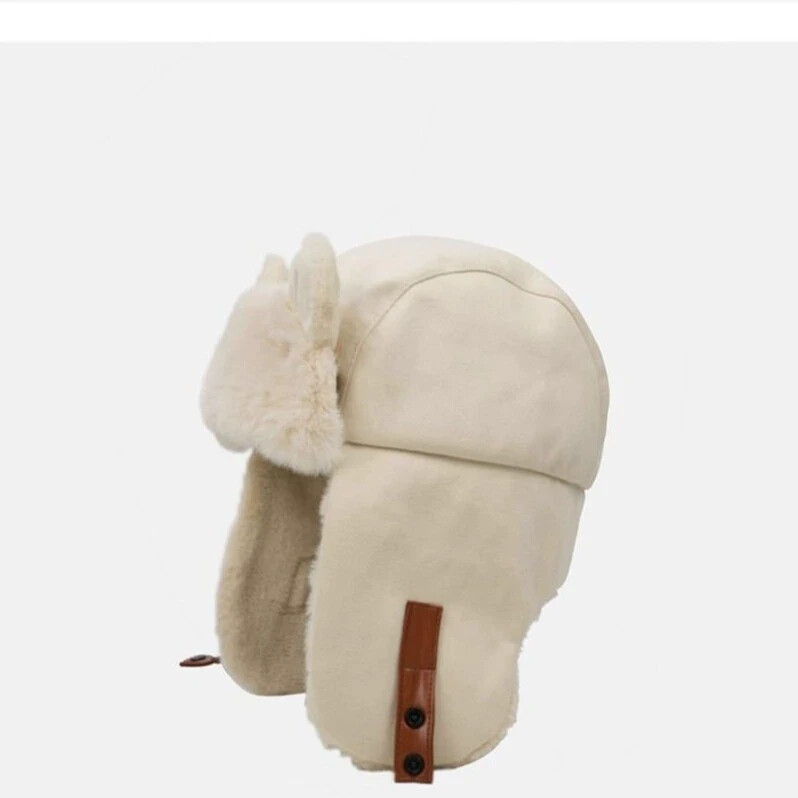 Cute Bear Ear Protection Lei Feng Hat Thickened Warm Couple Hat