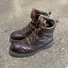 Vintage Red Wing Boots Dynaforce Brown Leather Steel Toe Size 13 Made in USA