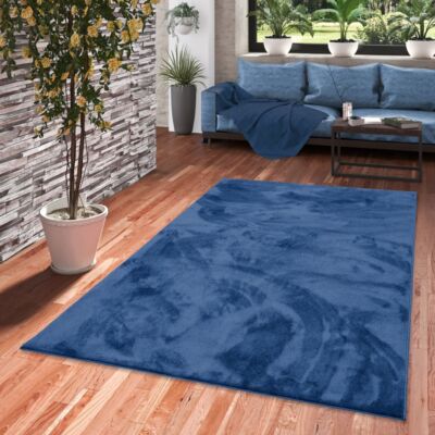 Luxus Super Soft Hochflor Langflor Teppich Melia Dunkelblau