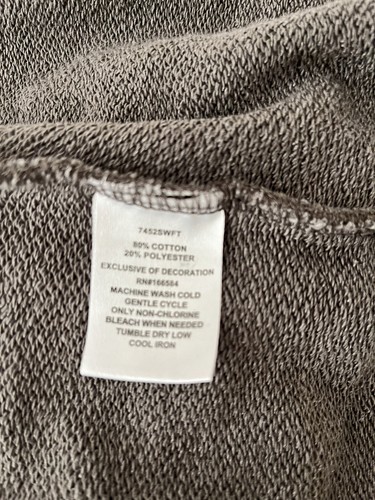 Gap Fleece Sweat Shirt Ash Color In Size Medium - Picture 6 of 8
