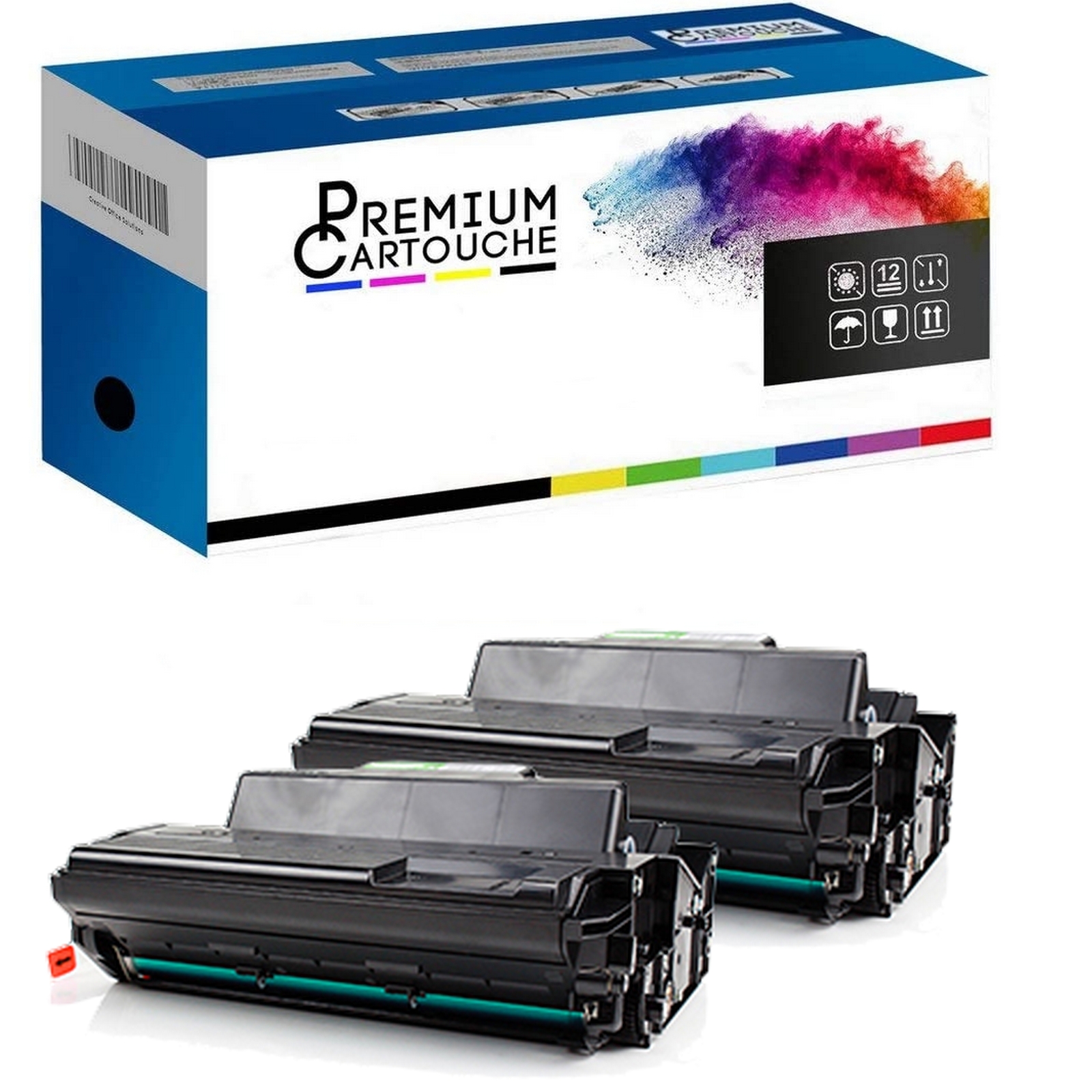 Toner 407008 pour documents de bureau - Pack de 2 cartouches de rechange