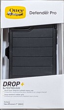 OtterBox Defender Pro Series Case and Holster For iPhone 15 Plus - Black