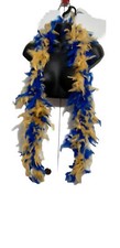 Feather Boa Royal Blue  Gold 6 Ft 60 Grams