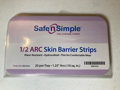 SKIN BARRIER STRIPS NEW SAFE N SIMPLE  20/ TRAY 1.25'' ARCS (10 SQ. IN.) 1/2 ARC