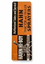 HAHN HI-BOY 11 X 4 TIN SIGN AUTO AUTOMOBILE MECHANIC ADVERTISEMENT