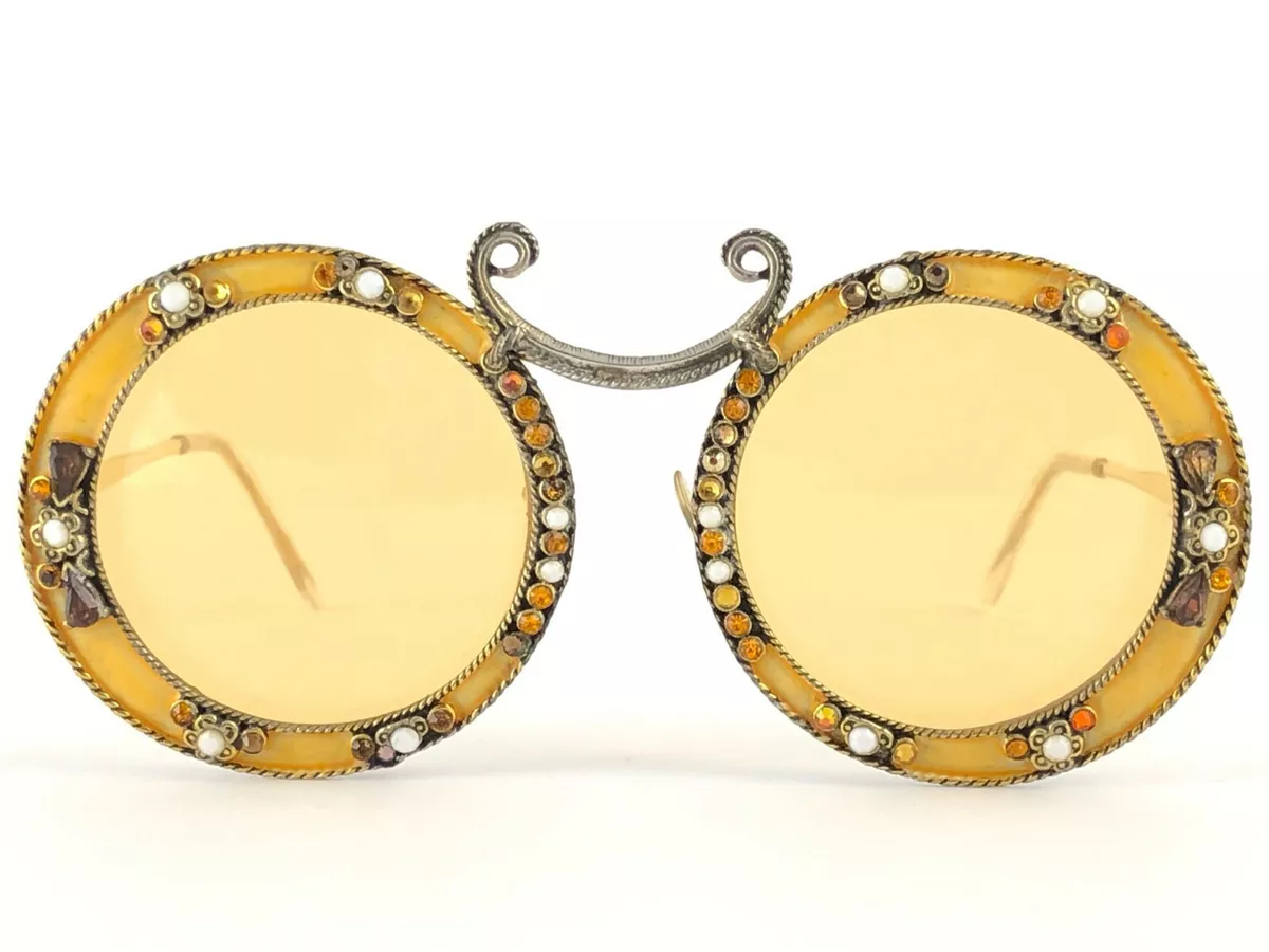 ULTRA RARE 1960 CHRISTIAN DIOR TURA ENAMEL TANGERINE ARCHIVE DIOR SUNGLASSES