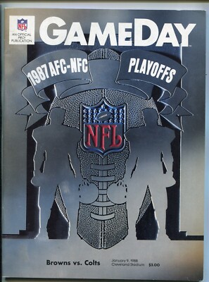 1987 NFL AFC Division Playoff Game Program 1/9/1988 Browns v Colts 88751b42 