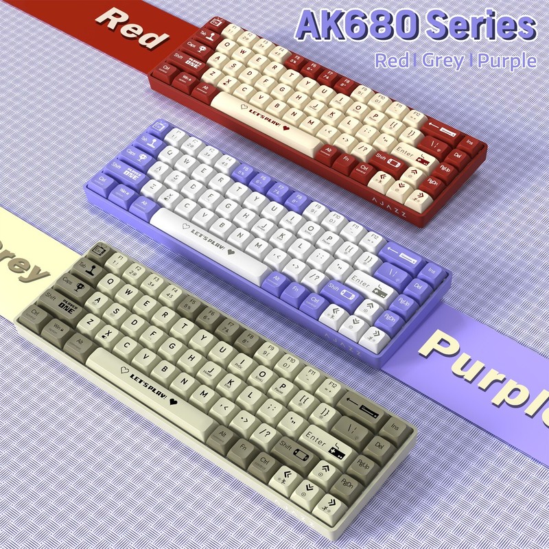 AJAZZ AK680 65% Wired Hotswap Mechanical Gaming Keyboard 68-Key Portable Backlit