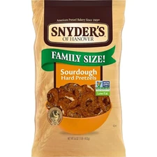 Pretzels, Sourdough Hard Pretzels, Family Size 16 oz Bag
