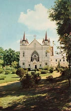 THE CHAPEL AT SPRING HILL COLLEGE POSTCARD MOBILE AL ALABAMA 1950s