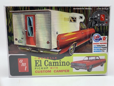 Chevelle El Camino Pick up mit Custom Camper im Maßstab 1:25 amt - Bausatz NEU
