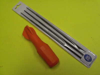HANDLE / FORESTER Saw Chain Files 3 PACK 5/32'' 5323 Size: 1/4''-3/8  Picco CSF1