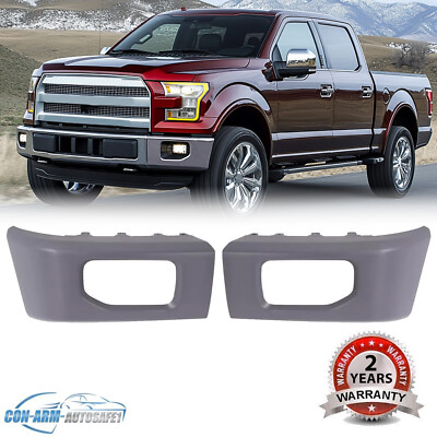 Left / Right Front Bumper End Caps For Ford F150 2015-2017 W/ End Cap Molding