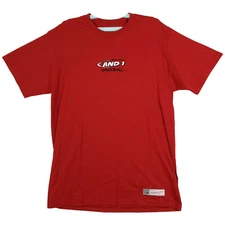 AND1 Mitchell & Ness L Large Shirt You Have No Game Artwork Red New