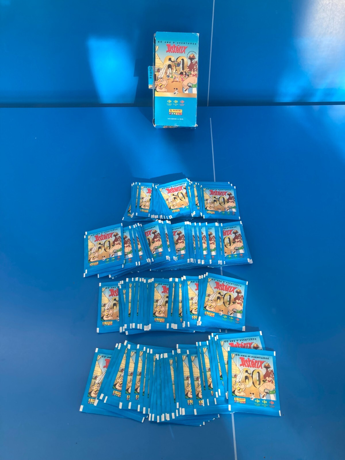 Asterix 60 Años Caja Nueva De 250 Sobres 750 Etiquetas Imagen Carrefour Panini
