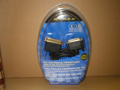 New  Parallel Printer Cable 6 /1.8 m DYNEX IEEE 1284
