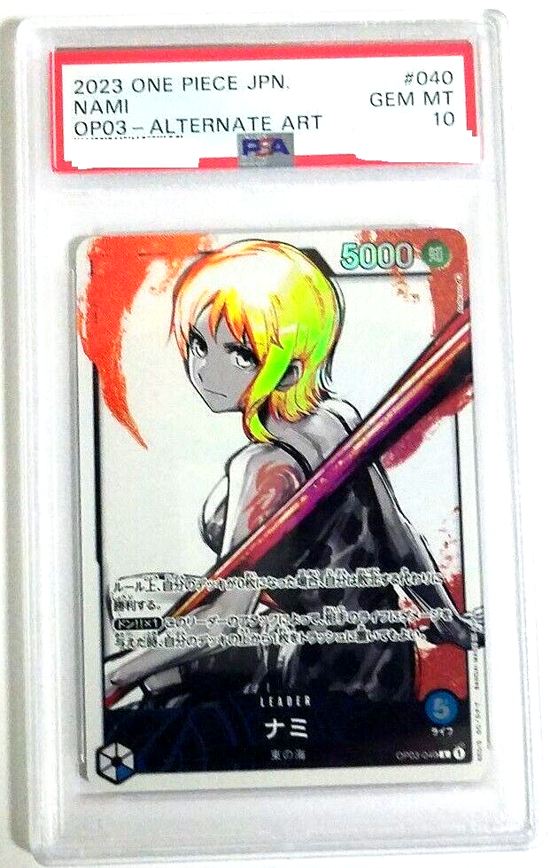 PSA 10 One Piece Card Game Nami OP03-040 L Parallel Japanese DHL