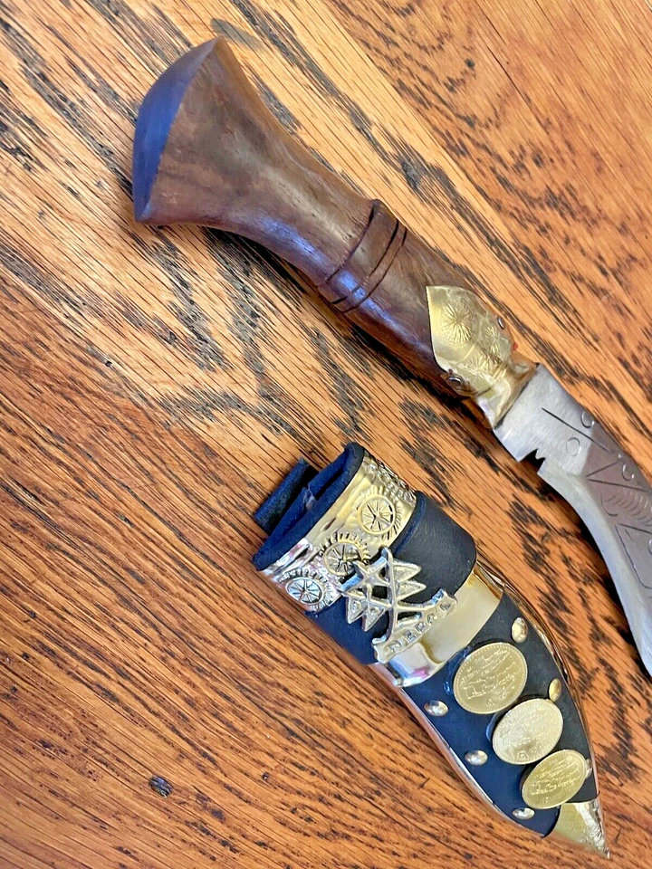 Funda Khukuri 10" Hecha a Mano Genuina - Cuchillo NEPAL Gurkha KUKRI - Foto 3 de 4