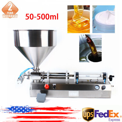Pneumatic Liquid Filling Machine 50-500ml Semi-auto Paste Liquid Filler 110V