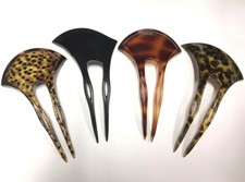 French Hair Large Hair Stick Fork Bun Chignon Pick Double Two Pin Made in France