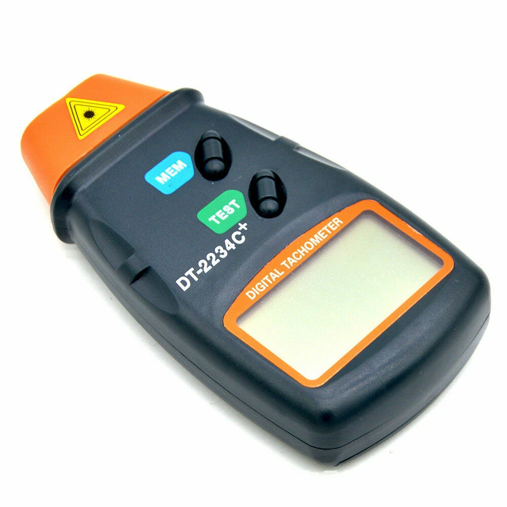 Velocímetro láser digital LCD velocímetro foto cuentarrevoluciones sin contacto DT2234C R