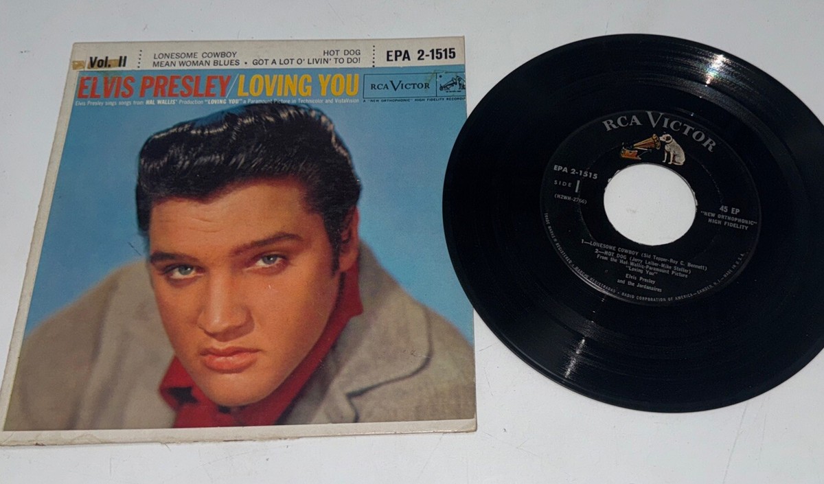 RARE VINTAGE 1950's ELVIS PRESLEY - LOVING YOU - ORIGINAL 45
