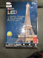 CubicFun 3D C705H Eiffel Tower Puzzle, Architecture, Model, Miniature. Sealed 