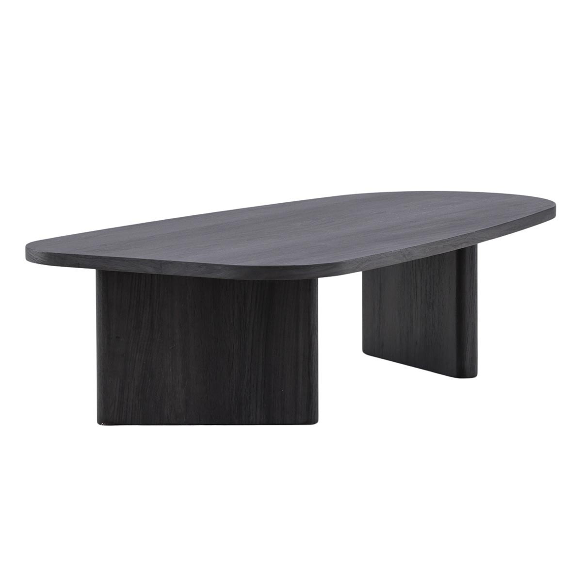 Table Basse Gronvik 130cm Noir | Grand Meuble Salon Design Rectangulaire