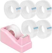 Lightweight Desktop Tape Dispenser, 6 Rolls Tape, 1-Inch Core