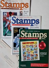 VTG 1994 1995 USPS STAMPS Etc Mail Catalog 3-Issues MoonLanding World Cup Comics