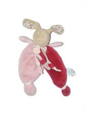 BABY NAT - Doudou lapin `Thème Poupi rose fushia BN0111