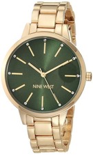 Women's Gold Quartz Dress Watch with Metal Strap, 14 (Model: NW/2098GNGB)