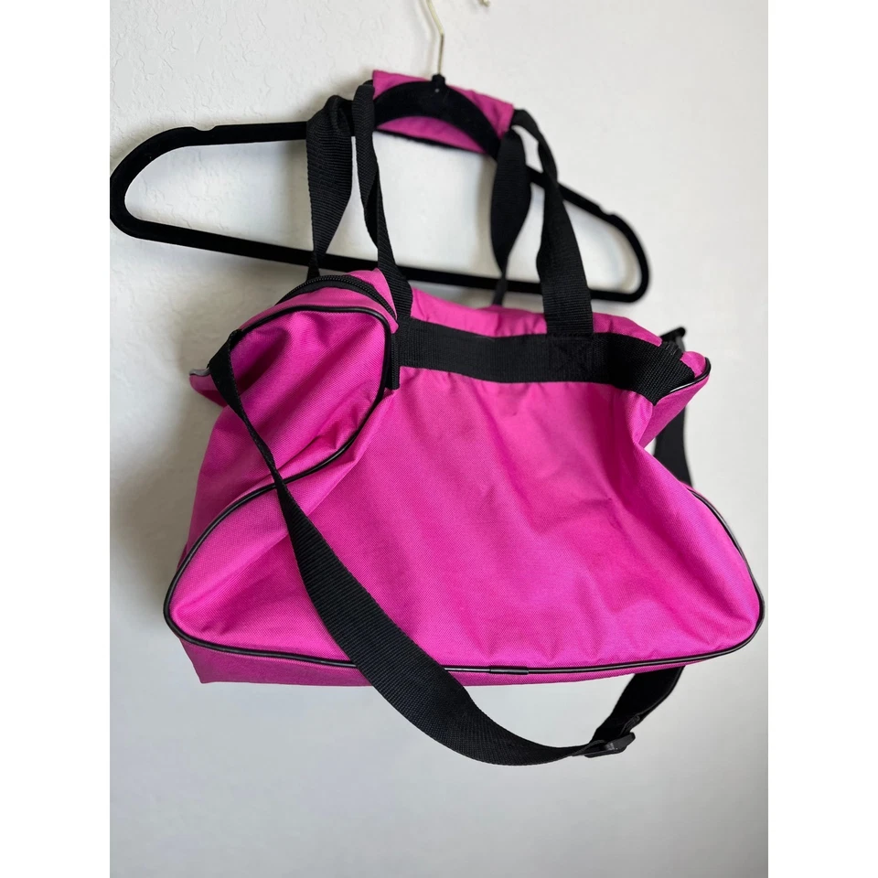 Bolso de Lona Adidas Rosa Gimnasio Deporte Viaje Llevar Logo Negrito Foto 2 de 4