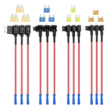 12PCS Car Fuse Taps, 12V Add-a-Circuit Adapter and Kit, With 4 Types ATO ATC ...