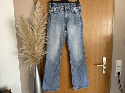 H&M Denim Bootcut Jeans ~ Gr. 34 ~ light Blue ~ Slim Fit ~ High Waist Mom Stil~