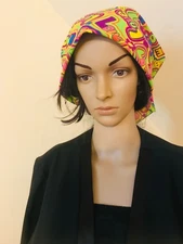 BANDANNA LOVE DESIGN COLORFUL WRAP FOR HAIR  FACEMASK OR A COLLAR  22" X 22"