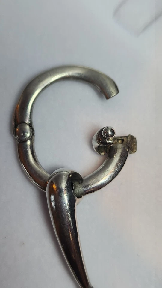 von Gaetan de PERCIN - Armband gebissen Ringe 1970 Französisch Vintage - 800 Silber - Bild 4 von 4