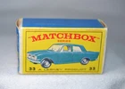 Matchbox Lesney Ford Zephyr #33B - Box Only