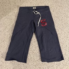 Abercrombie Men's Blue Fleece Sweatpants Drawstring Elastic Waist Size S