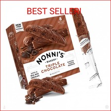 Nonni's Bakery Triple Chocolate Biscotti Cookies, Gourmet Coffee Tea Dipping S