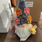 New Resin Gnome Solar Statue With Rain Gauge