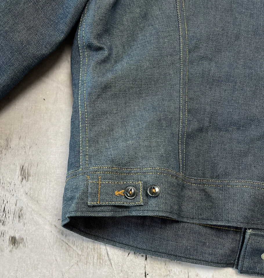 Chaqueta de mezclilla forrada con manta Lee Storm Rider Deadstock de los años 70 de colección verdadera nueva de stock Foto 4 de 4