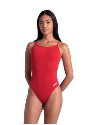 ARENA Women's Solid Team MaxLife Sports Swimsuit Lace Back One Piece US Size 30