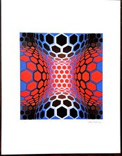 Victor Vasarely  - Pillango von 1970  - 65x50 cm Limitiert  Nr. 58/300