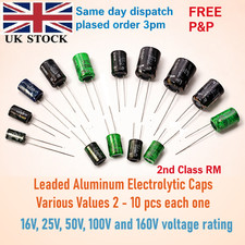 Electrolytic Capacitors for repair & DIY 1pF - 4700uF 2-10pcs Free P&P UK stock